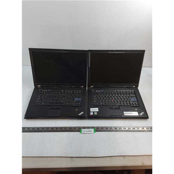 (2) Ienovo Think Pad Laptops - No Power Cords, Untested, As is
