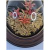 Image 3 : Hawaiian Wood-Framed 24k Gold Dipped Leaves with Orange Flowers - Authenticty Not Guaranteed
