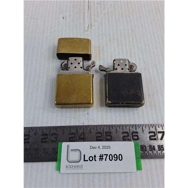(2) Zippo Lighters - As is