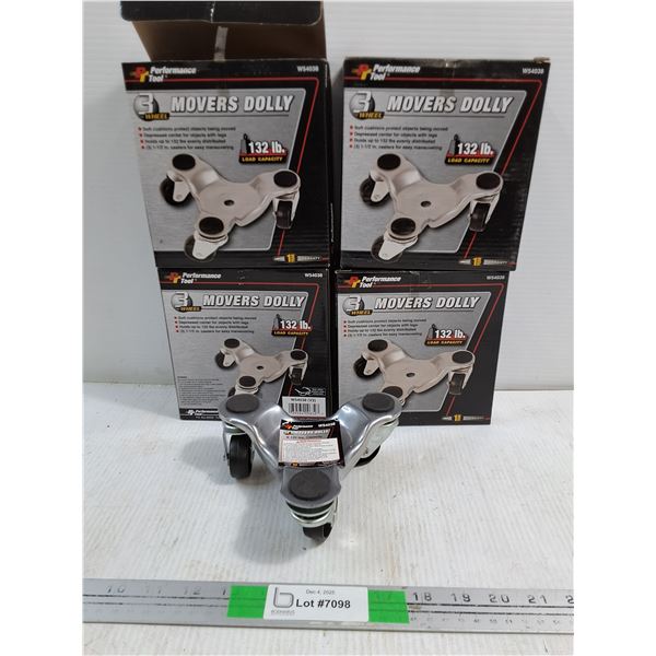 Performance Tool 3 Wheel Movers Dolly ( 4) - NIB