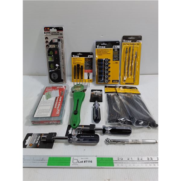 Various Tools- Titan Impact Wobble Set, Nut Driver Set, Tekz O Ring Kit- NIB