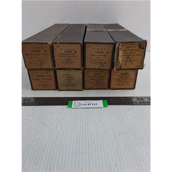 (8) Antique Player Piano Scrolls