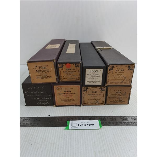 (8) Antique Player Piano Scrolls
