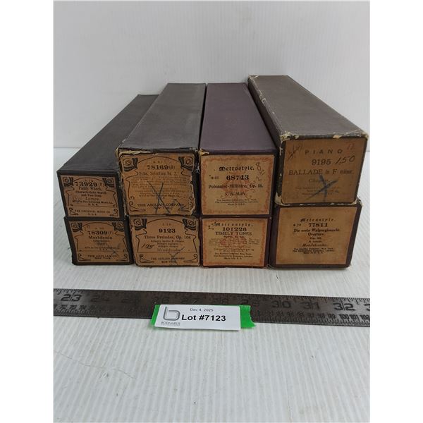 (8) Antique Player Piano Scrolls