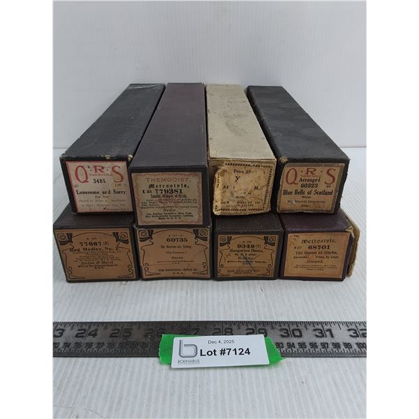 (8) Antique Player Piano Scrolls
