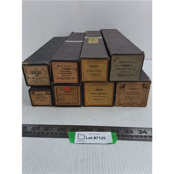 (8) Antique Player Piano Scrolls