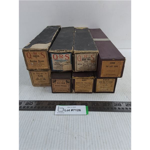 (8) Antique Player Piano Scrolls