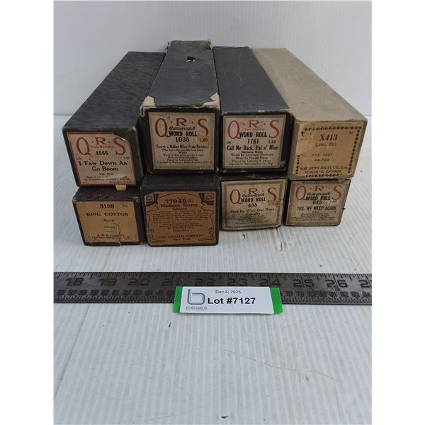 (8) Antique Player Piano Scrolls