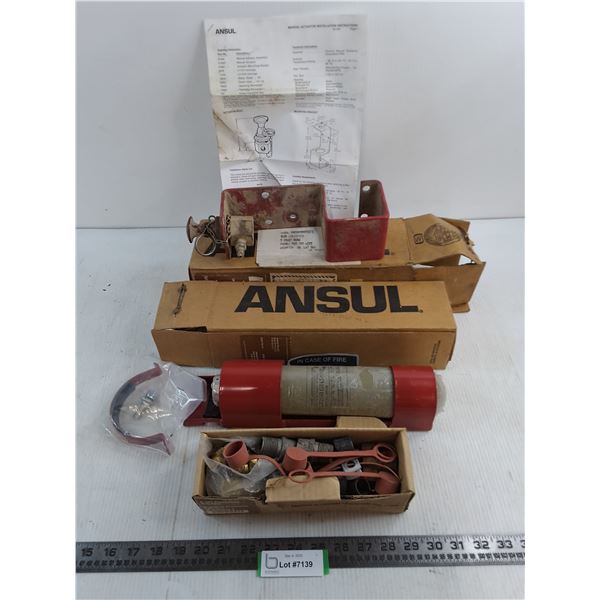 Ansul Fire Extinguisher Mount & Canister, Fittings - Pickup Only
