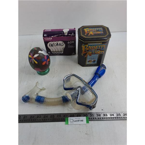 Snorkel & Mask, Easter Decor, Bulbs, Allsorts Tin