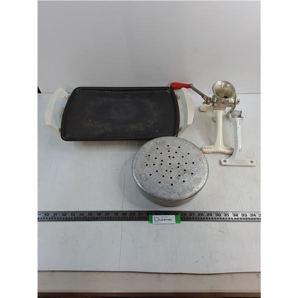 Electric Griddle - No Cord, Spong Grinder, Aluminum Sauce Pan w/Cover