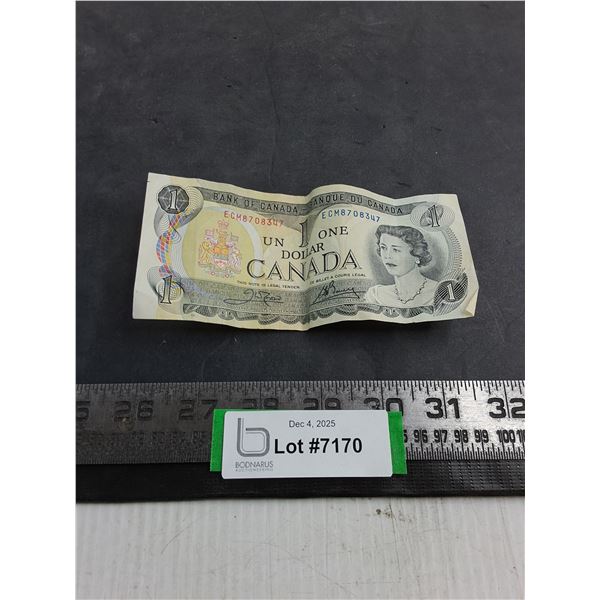 Canadian $1 Bill