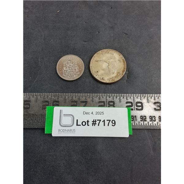 (2) Canadian Coins ($1 Centennial 1867-1967, 1985 50 Cent)
