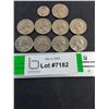 Image 1 : (9) American Quarters-Various Years and (1) American Dime