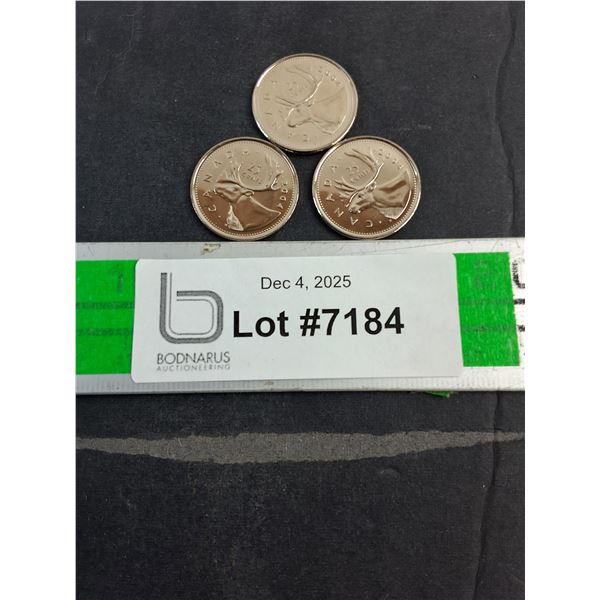 (3) 2004 Canadian Quarters