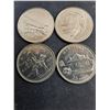 Image 2 : (8) Themed Canadian Quarters and (1) American Dollar Coin-1979