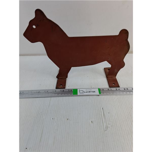 Metal Outdoor Decorative Dog 10" long