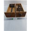Image 1 : (2) Antique Drawer  Library Card File Cabinet Drawers