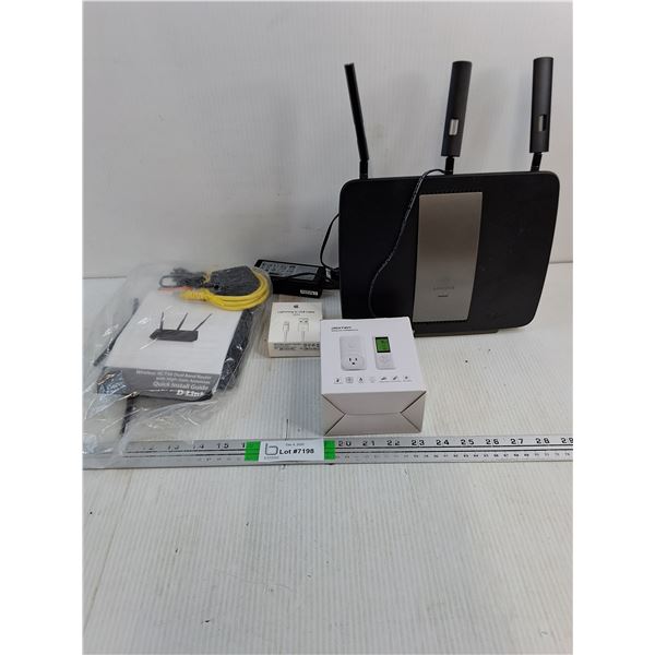 Wireless Dual Band Router,Thermostat,and Linksys Tri-Band Router-untested-as is