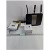 Image 1 : Wireless Dual Band Router,Thermostat,and Linksys Tri-Band Router-untested-as is