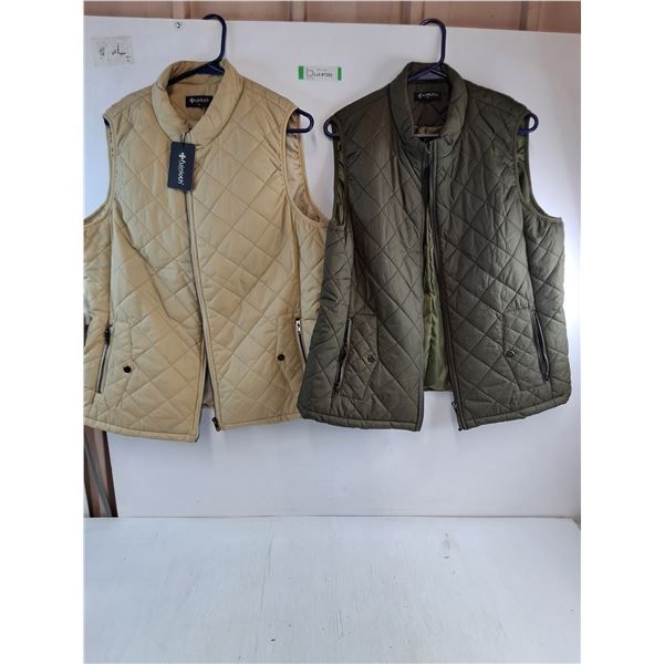 (2) Fuinloth Women's Quilted Vest-Size XL -appear to be new