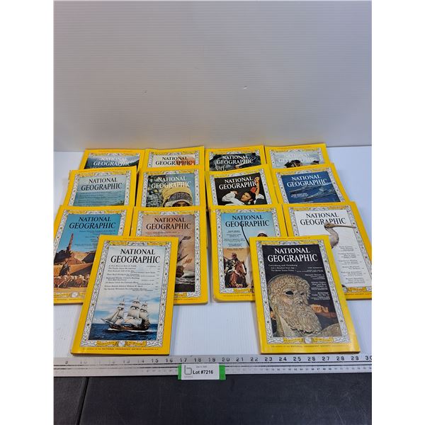 (14) National Geographic Magazines - 1960-70's