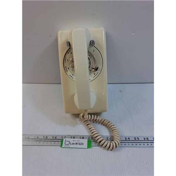 Wall Mount Vintage White Landline Telephone