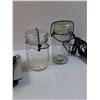 Image 3 : (2) Vintage Canning Jars, Solar Alarm, PC Game Controller