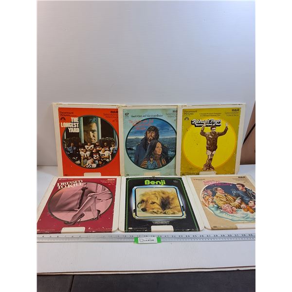 (6) Vintage Video Discs: Longest Yard, Richard Pryor, Benji, Pink Panther, Misc
