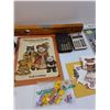 Image 4 : Lot: Calculators, Level, Victorian Cat Family Paper Dolls, Misc
