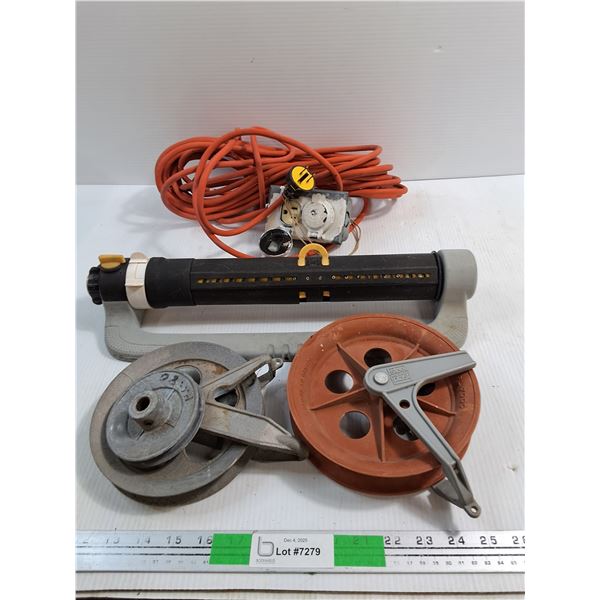 Power Cord - Works, Sprinkler Untested, Clothes Line Parts -