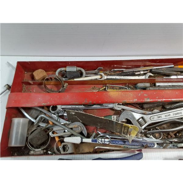 Metal Tray With Various Hand Tools, Soldering Iron Untested  - Cannot Ship