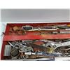 Image 1 : Metal Tray With Various Hand Tools, Soldering Iron Untested  - Cannot Ship