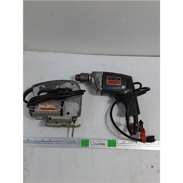 Skil 3/8" Drill , Black & Decker Jig Saw - Both Power On -Cannot Ship