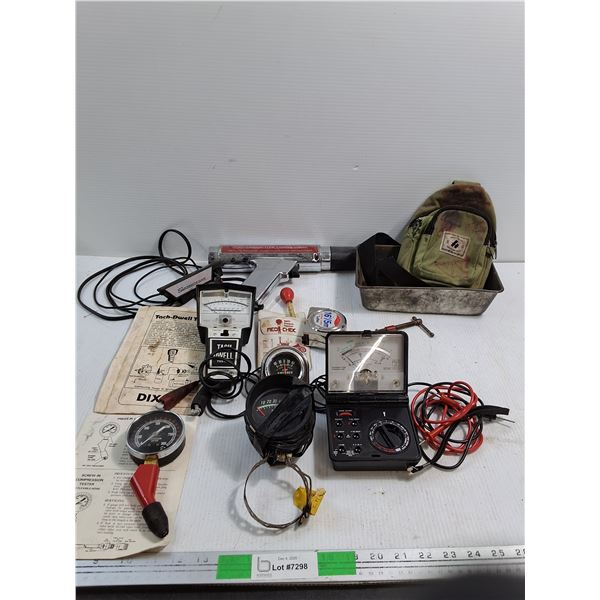 Various Diagnostic Tools , Multimeter, Inductive Timing Light, Compression Tester - All Untested