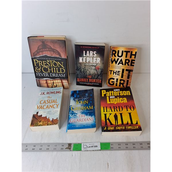 (6) Books by J.K. Rowling, Lars Kepler, James Patterson, Misc.