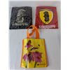 Image 2 : (4) Glass Vases 5.5", (3) Men's Tshirts- L/XL, Bird Bag