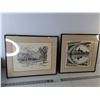 Image 1 : (2) Framed Saskatoon Drawings Up to 17.25" x 14.25"