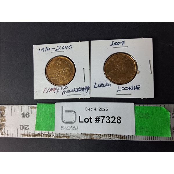 (2) Canadian Loonies- 2004 Olympics & 2010 Navy Centennial