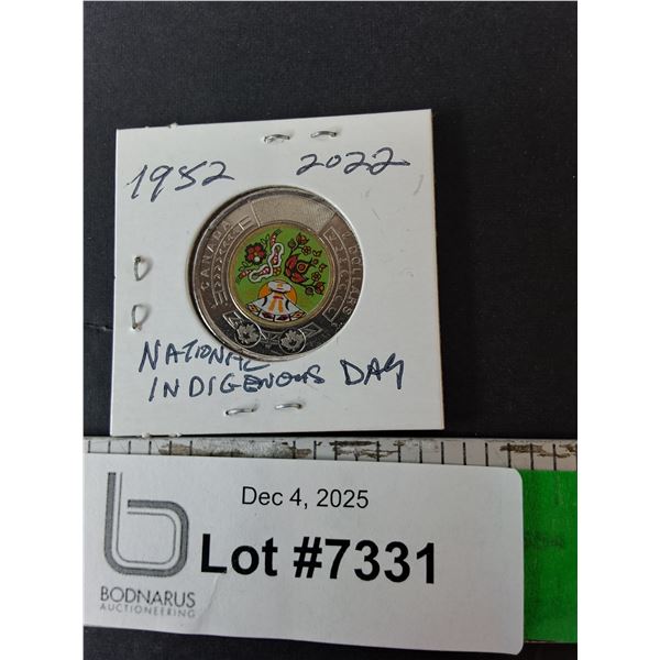 Canadian National Indigenous Day Toonie 1952-2022