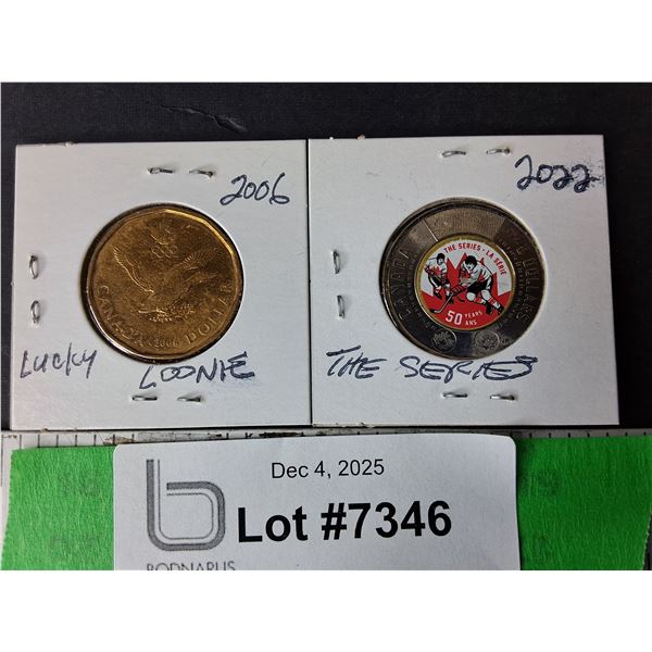 Canadian Canada Goose Loonie- 2006 & The Series Hockey Toonie- 2022