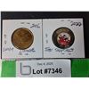 Image 1 : Canadian Canada Goose Loonie- 2006 & The Series Hockey Toonie- 2022