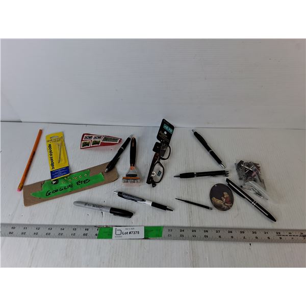 Pens, Glasses, Googley Eyes, Misc.