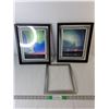 Image 1 : (2) Framed Northern Lights Photos 15.25" x 12.25"