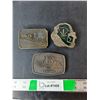 Image 1 : (3) Beltbuckles- D Day Trucking, Marijuana Leaf, Oil Upgrader