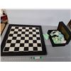 Image 1 : Chess Board 24.75" & Chess Pieces, Cannot Ship