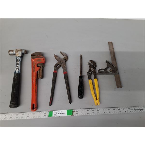 Channel Locks, Framing Hammer, Measuring Square, Misc.