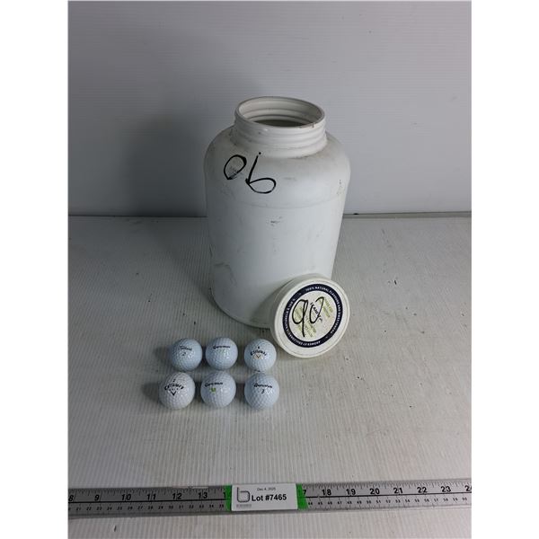 Container Full Of Golf Balls- Taylor Made, Titleist, Callaway