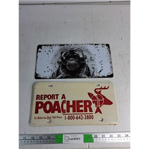 (2) Metal Signs - 11.5" By 5.5"