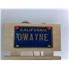 Image 2 : Wooden Display of Miniature Metal Licence Plates 6" By 13"